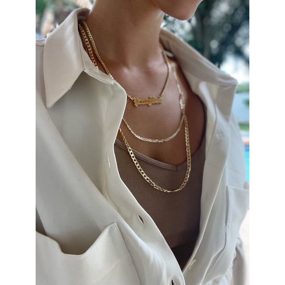 Pretty Bird 14k Gold Plate Chain Link Necklace - Picture 4 of 6